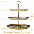 3 Tier Cupcake Holder with Tiered Serving Tray Bee Fruit Plate Jewelry