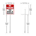 thumbnail image 2 of Kurmntregon No Parking Sign With Stake This Space Is Reserved Sign For Yard 7x8.8inch Rustproof Aluminium No Parking Signs For Driveways Yard Lawn Event Parking Decor Outside Outdoor Lawn, 2 of 4