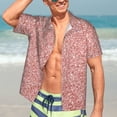 thumbnail image 5 of Lsque Rose Gold Pink Glitter pattern Hawaiian Shirt for Men, Unisex Summer Beach Casual Short Sleeve Button Down Shirts-XX-Large, 5 of 9