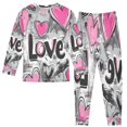 thumbnail image 2 of BZSMCE Unisex Pajama Set Snug-Fit Cotton Sleepwear Whimsical Love Garden Printed, 2 of 7