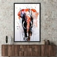thumbnail image 5 of Red And Gray Art Canvas, Abstract Elepehant Artwork, Red Elephant Poster, Watercolor Elephant Art, Safari Art Canvas, Contemporary Wall Deco , Canvas Wall Decor - Rolled Canvas, 5 of 7