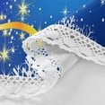 thumbnail image 3 of SKYSONIC 60" Magic Christmas Tree Round Tablecloth Snowflake Table Cloth Cover Mat Washable Polyester Dining Decorative for Holiday Home Picnic Party Wedding, 3 of 7