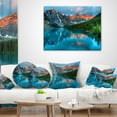thumbnail image 4 of Designart Moraine Lake Sunrise - Landscape Photography Throw Pillow - 16x16, 4 of 5