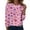 Deep Red #076, variant on Valentine Day Shirts for Women Long Sleeve Love Heart Print Funny Blouse Crew Neck Plus Size Fashion Graphic Tee Light pink M