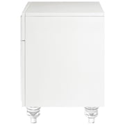 Posh Living Lydia Modern 1-Drawer Nightstand in White