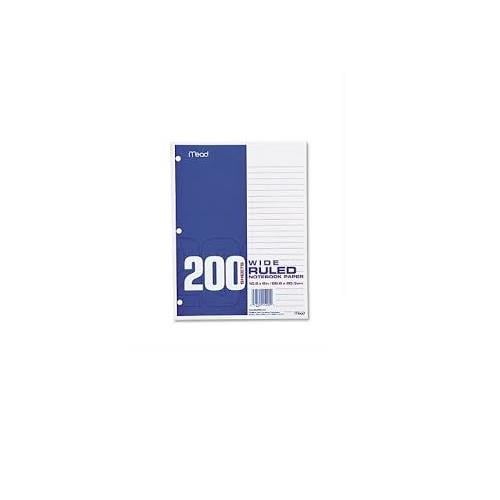 Mead Filler Paper, Loose Leaf Paper, Wide Ruled, 200 Sheets, 12 Packs