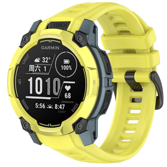 GadgetCom Replacement Strap Compatible with Garmin Instinct 3 45mm 22mm , Silicone Watch Band Sport Workout Strap