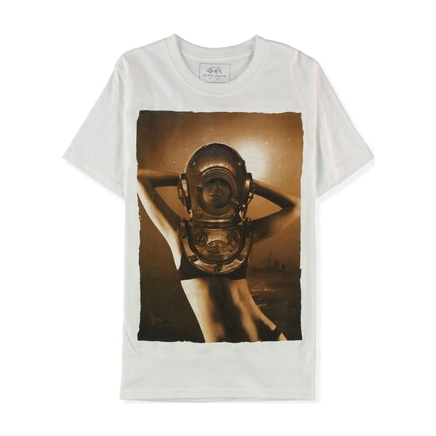 Camiseta Ecko Unltd con estampado de noche estrellada para hombre blanca extragrande