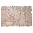 thumbnail image 2 of Luxe Faux Fur Hudson Rug with Soft and Fluffy Pile | Machine Washable Living Room Rug with Anti-Slip Backing | Cruelty-Free Area Rugs for Office or Bedroom, Taupe, 2 ft x 3 ft, 2 of 4