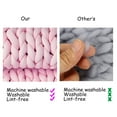 thumbnail image 2 of 59x47 inch Hand-woven Cotton Soft Chunky Knitted Bedding Blanket Bulky Thick Yarn Sofa Throw Rug - Machine Washable Lint-free, 2 of 8