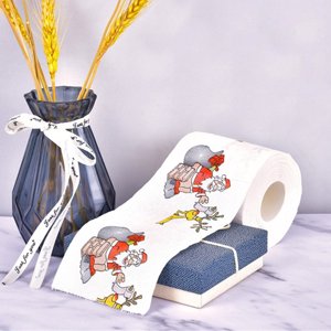 Ramiter Motif de Noël papier de toilette couleur Père Noël arbre imprimé tissu Petit Dish