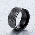 thumbnail image 4 of Dinheiro Anillo de acero inoxidable antigua 4 bestia guardiana, dragón, tigre blanco, suzaku, talla de basalto, 4 of 5