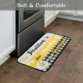 thumbnail image 3 of Bee Yellow Kitchen Mats for Floor, Flower Daisy Plaid Kitchen Rugs Set of 2 Carpet Area Rug, Floral Farmhouse Bee Kitchen Decor and Accessories Stuff, Yellow Black White, 17x30 and 17x47 Inch, 3 of 7