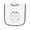 White and Navy, variant on Inktastic Happy Halloween Spooky Skeleton and Stars Baby Terry Cloth Bib