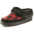 thumbnail image 2 of Guide Gear Women's Faux Fur Collar Clog Slippers Black/Red Buffalo Plaid 10B     (Medium), 2 of 8