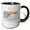 Black/White, variant on 3drose, Stylish Text Doh Doha, Qatar, Coordinates. Around the World by Air, 11oz Two-tone Yellow Mug
