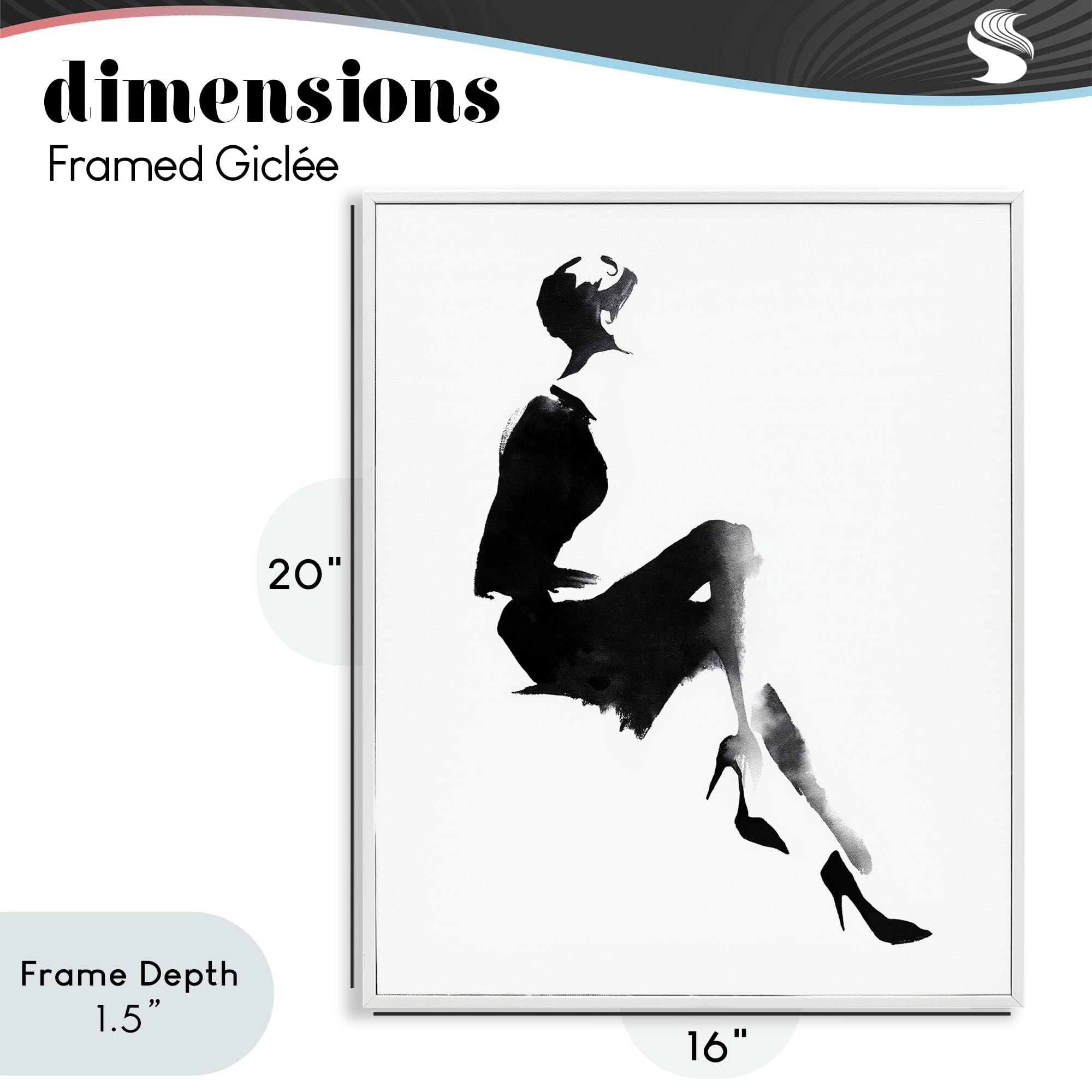 Stupell Industries Chic Silhouette Noir White Framed Giclee Art, design by Svetlana Aleynikova