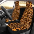 thumbnail image 3 of ZICANCN Car Seat Cover Orange Leopard Print Car Front Seat Covers Protectors , Automotive Seat Covers for Cars Trucks Suv, 3 of 8