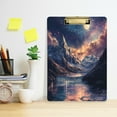 thumbnail image 2 of FORMRS Acrylic Clipboard with Low Profile Clip Standard A4 Letter Size, 12.5" x 9", Ethereal Mountain, 2 of 8