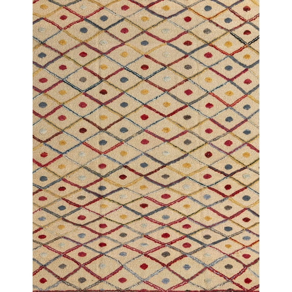 Ahgly Company Machine Washable Indoor Rectangle Abstract Gold Brown Area Rugs, 7' x 9'
