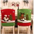 thumbnail image 3 of Juego de 3 fundas traseras para sillas navideñas, mesa de cena, decoración del hogar, 3 of 5