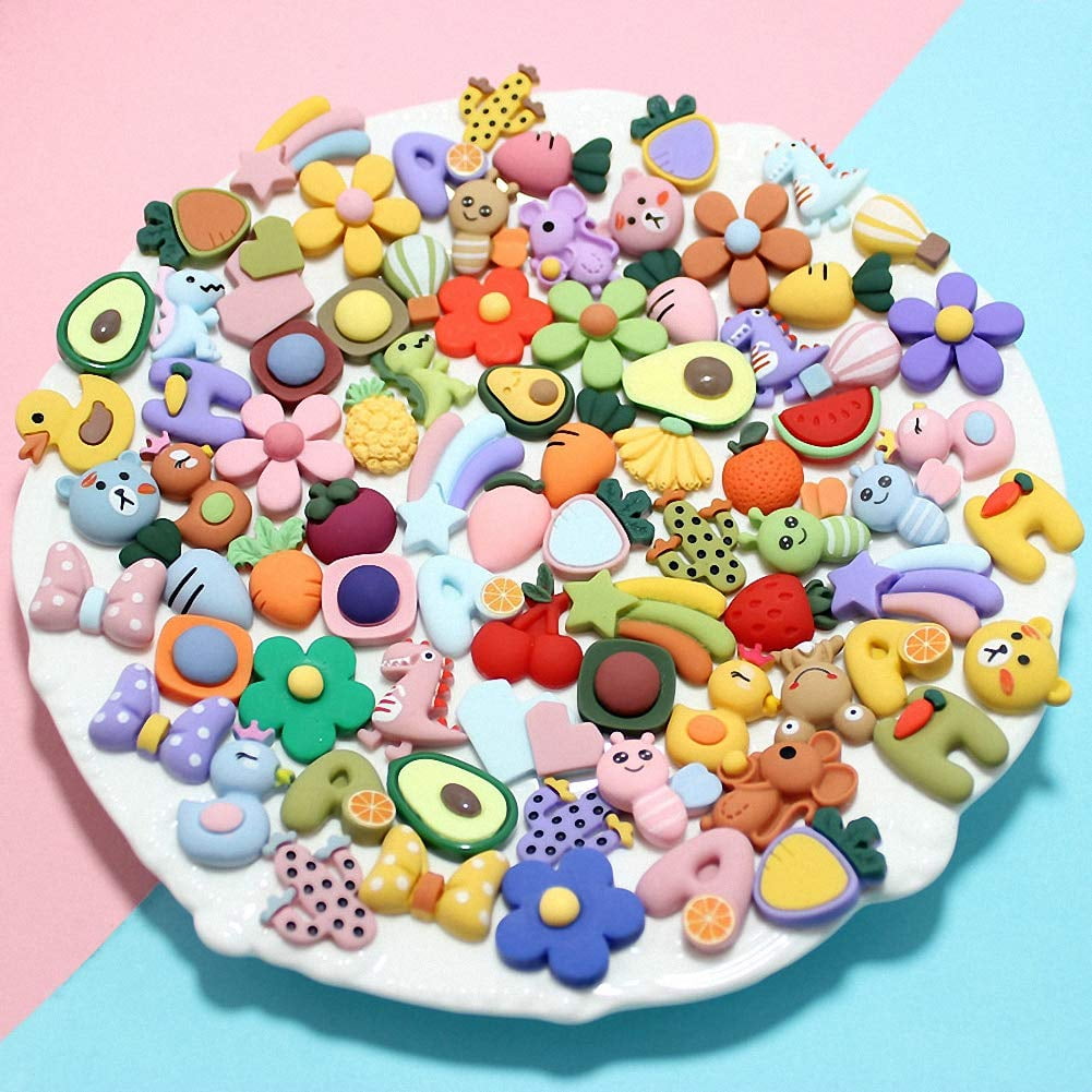 AMOBESTER 50pcs DIY Craft Making Resin Decoden Charms Jewery Making Kit/Set  Slime Charms