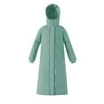 thumbnail image 3 of DDAPJ pyju Long Puffer Jacket for Women Windproof Warm Winter Hooded Coat Maxi Down Jacket Thicken Parka Outwear with Side Snap Light Green XXXL, 3 of 4