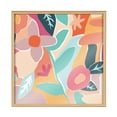 thumbnail image 2 of Kate and Laurel Blake Peace Love Flowers Framed Printed Acrylic Wall Art by Kate Aurelia Holloway, 24x24 Natural, Colorful Floral Art for Wall, 2 of 9
