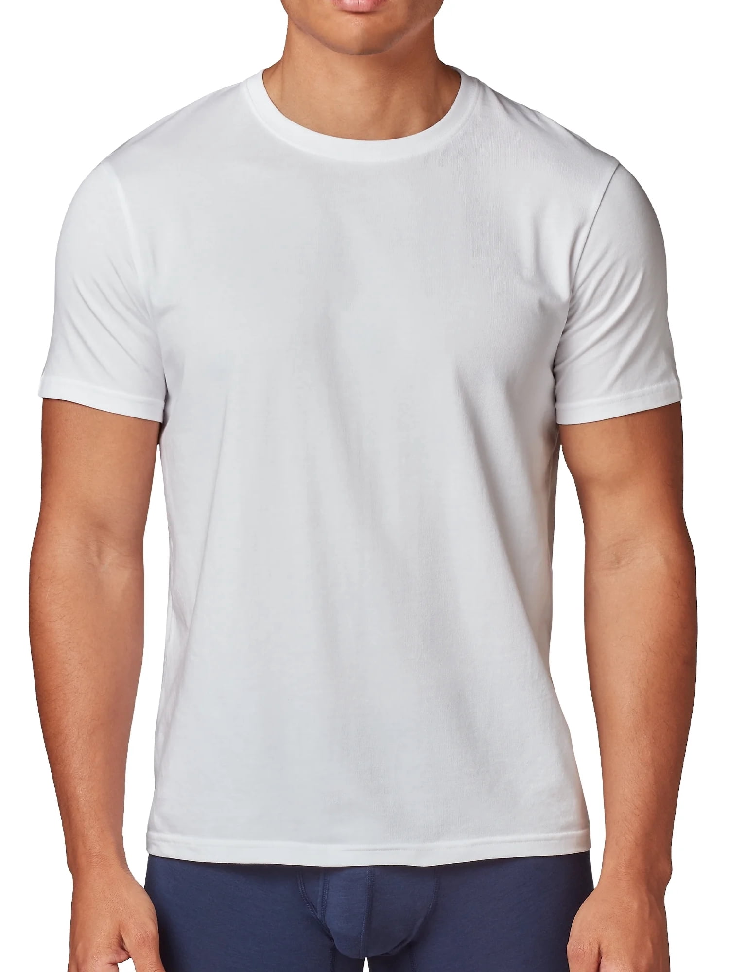 Wrangler Crew Neck Cotton Stretch Soft Undershirts for Men, 6-Pack (S-3XL)