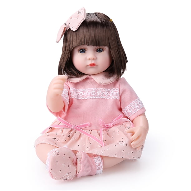 Muñeca Renacimiento Ygjytge 42 Cm Muñeca Suave Vinilo Simulación para Bebé falda Mariposa 42c