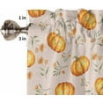 thumbnail image 3 of Orange Pumpkins Fall Kitchen Curtains 63 Inches Long, Thanksgiving Floral Burlap Rod Pocket Window Curtains Panels for Bedroom/Bathroom/Nursery, Light Filtering Treatment Curtains Drapes 52"x63", 3 of 3