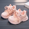 thumbnail image 6 of WNVMWI Little Girls Mesh Running Shoes Toddlers Casual Platform Sneakers Childrens Lace Up Walking Sneaker Pink Sizs 12, 6 of 7