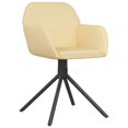 thumbnail image 3 of Conjunto de 2 Sillas Giratorias para Comedor vidaXL, Tapizado en Terciopelo Crema, Estructura Metálica Resistente, Diseño Ergonómico, Giro 360 Grados, Requiere Montaje - Muebles Modernos para Comedor, 3 of 8