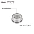 thumbnail image 2 of Unique Bargains SF685ZZ 5x11x5mm Roulements à Billes à Brides en Acier Inoxydable Double Blindé 4 Pack, 2 of 5