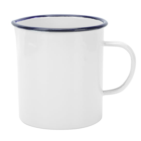 1PC Taza de esmalte multifuncional con medición graduada (negro, blanco)