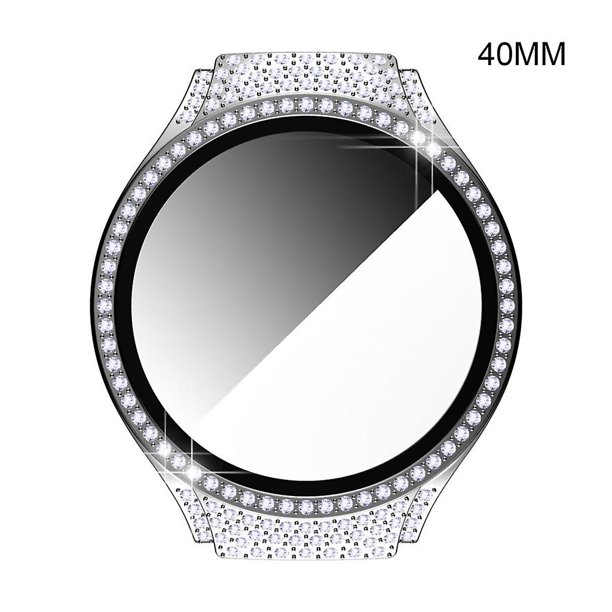 40mm Carcasa protectora de parachoques de diamante de cristal completo para Galaxy-watch 4 40/44 mm