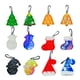 thumbnail image 2 of Llavero de árbol de Navidad, 12 piezas, minijuguete navideño para aliviar el estrés, juguete navideño con burbujas para empujar, calidad superior, 2 of 9