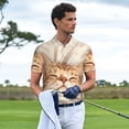 thumbnail image 3 of Hirioo Sleeping Cat In Blanket for Men’s Polo Shirts Quick Dry Short Sleeve Golf T Shirt Performance Moisture Wicking Casual Workout,Sizes S-4XL-Small, 3 of 6