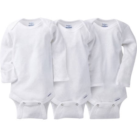 0-24M kavkas Long Sleeve Baby Bodysuit for Boys and Girls Newborn Cotton Vests Undershirts Infant Solid Onesies 3 Pack 