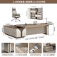thumbnail image 1 of Free Shipping Dark Wood Office Desk Storage Home Mid Century L Shaped Computer Desks Executive Set Escritorio Office Furniture My Lux Decor Round, 1 of 21