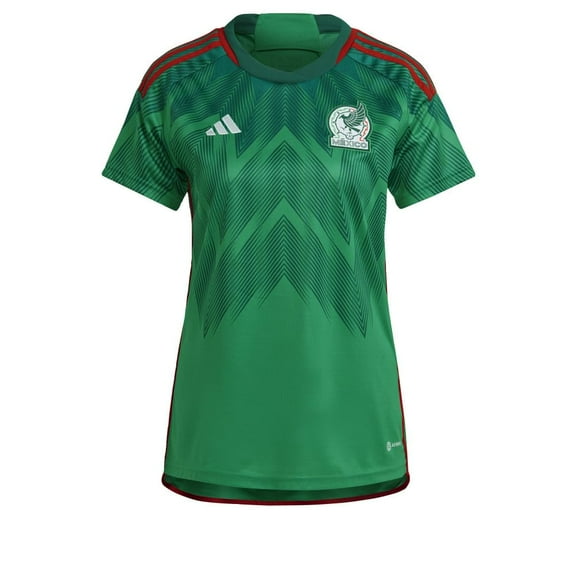 ADIDAS World Cup 22 Mexico Home Jersey - Womens (Vivid Green/Collegiate Green,XL)