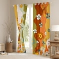 thumbnail image 3 of Homewish Cherry Blossoms Kids Curtains Pack of 2 (42x84 Each), Farmhouse Mushroom Plant Curtains Blackout, Retro Stripes Abstract Ombre Bedroom Curtains, Blackout Curtains Decor, 3 of 6