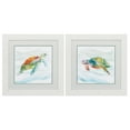 thumbnail image 2 of 19" X 19" White Frame Turtle Tropics (Set of 2), 2 of 2