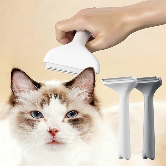 Yhmxh Pet Grooming Brush, Deshedding Tool for Dogs & Cats, Effectively Reduces Shedding Pet Grooming Fur Brush Multi-functional Pet Comb for Cats and Dogs Hair Removal