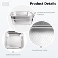 thumbnail image 4 of Colador cuadrado de acero inoxidable, cesta de cocina con orificios de drenaje uniformes para un enjuague eficiente, recipiente cuadrado grande para cocina, lavabo para lavar verduras, 4 of 6