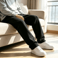 thumbnail image 6 of lcziwo Boys Baggy Sweatpants Elastic Waist Side Pockets Straight Wide Leg Sweat Pants Lightweight Fall Clothes, 6 of 11