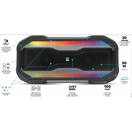 Altec Lansing - RockBox XL Portable Bluetooth Speaker - Steel Gray