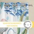 thumbnail image 6 of Octopus Coastal Kitchen Curtains Window Panels, Summer Nautical Starfish Coral Ocean Insulated Window Treatment Curtain, Grommet Curtains for Bedroom/Living Room/Bathroom, 2 Piece 52"Wx45"L, 6 of 8