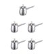 thumbnail image 1 of Olla turca artesanal Injueey de acero inoxidable con mango largo 400ml Plata, 1 of 1