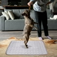 thumbnail image 5 of Summercome Cooling Mat for Pets, Ice Silk Mat Cooling Blanket Cushion for Dogs Cats, Summer Cool Down Comfortable Pet Pad, Ideal for Kennel Sofa Bed Floor Car Seats, 11.8 × 15.7inch (Gray), 5 of 9